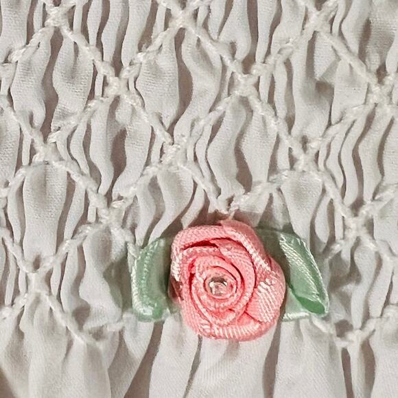 Polly Flinders Dress 4T + Vintage Rosette Smocked - Picture 7 of 12